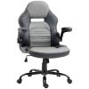 Gaming Chair Home Office Swivel Racing Computer Desk Chair with Flip-Up Armrest Wheels