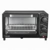 4 Slice Countertop Toaster Oven with 3 Settings, Includes Baking Rack and Pan, Black, New