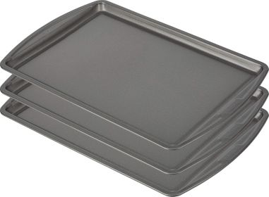 Everyday Nonstick Carbon Steel 13' x 9' Baking Sheet Set, 3 Pack â€“ Standard-Sized Carbon Steel Cooking Pans, Bakeware Set, Cookie Sheets for Baking