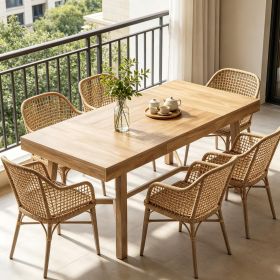 Rectangle Dining Table  Kitchen Table with Reinforced Legs for 6-8 People