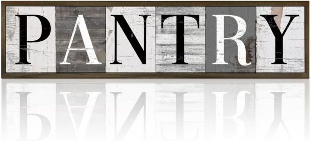 Farmhouse Pantry Signs, Rustic Hanging Wood Sign, Kitchen Wall Art, Pantry Room Decor for Table Shelf, Vintage Home Decor Accent, Housewarming Gifts