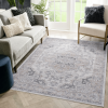 8X10 Ivory/Beige/Oriental Non-Shedding Living Room Bedroom Dining Home Office Stylish and Stain Resistant Area Rug