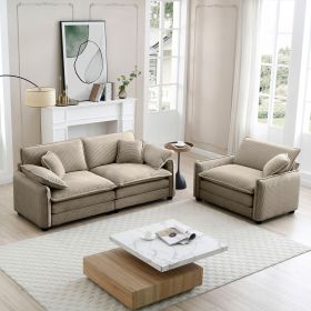 Modern Living Room Sofa Two Pieces Set, Suitable for Living room and Small Apartment