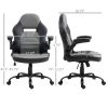 Gaming Chair Home Office Swivel Racing Computer Desk Chair with Flip-Up Armrest Wheels