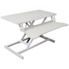 Adjustable Height Standing Laptop Desk – Sit-to-Stand Workstation with Keyboard Tray, White
