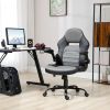 Gaming Chair Home Office Swivel Racing Computer Desk Chair with Flip-Up Armrest Wheels