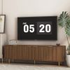 Wood Modern TV Stand Fluted 68" t, Entertainment Center with Storage Doors, TV Console Media Cabinet, for 55+ Inch TV, Living Room