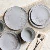 -Ellie Gray Stoneware 12-Piece Dinnerware Set