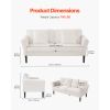Loveseat Sofa, 69-Inch Small Sofa Couch for Living Room, Velvet Fabric 2-Seats Couch with Sinuous Spring, Soft Cushions and Sturdy Frame