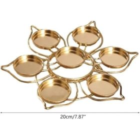 Lamp Holder, Gold Tea Lights Pillar Candle Holder, Flower Candle Holder, Lotus Shape Floating Flower Tea Light Holder, Candle Handcrafted For Hom (Option: Gold)