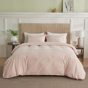 Serta Simply Clean Solid Duvet Cover Twin (Option: Pink)