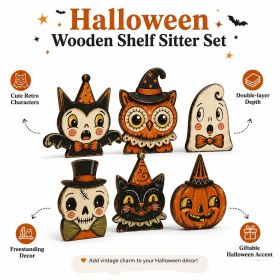 Halloween wooden pumpkin ghost black cat ornament room desktop holiday decoration wooden craft
Halloween wooden pumpkin ghost black cat ornament room (thickness: 1.6cm, Color: 15*12cm6pcs)