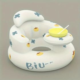 "Developmental Baby Seat â€“ BPA-Free Plastic with Washable Pad â€“ White" (Style: pumpkin)