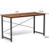 55in Computer Office Desk for Small Spaces, Writing Gaming Work Desk Modern Kids Study Table with Storage Bag & Headphone Hook