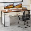 55in Computer Office Desk for Small Spaces, Writing Gaming Work Desk Modern Kids Study Table with Storage Bag & Headphone Hook
