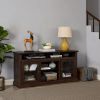 Modern TV Stand for up to 65 Inch TVs, Entertainment Center Farmhouse TV Cabinet Media Console Table with Glass Doors for Living Room